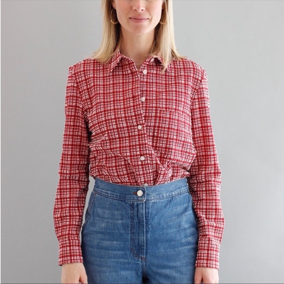 Rachel Comey Red and White Button Down - Picture 5 of 5